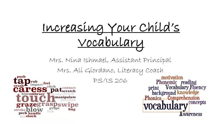 increasing your child s vocabulary