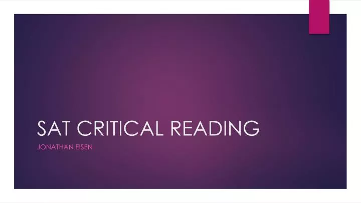 sat critical reading