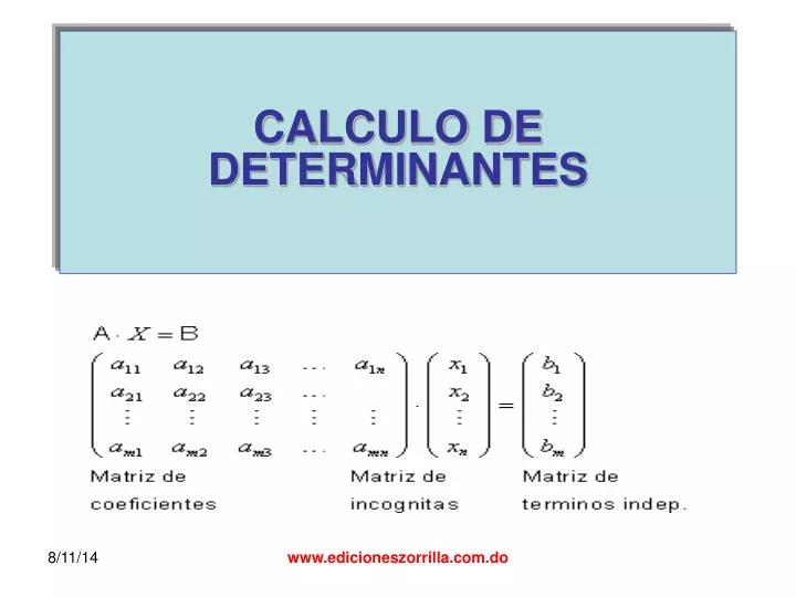 calculo de determinantes