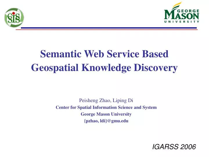 semantic web service based geospatial knowledge discovery