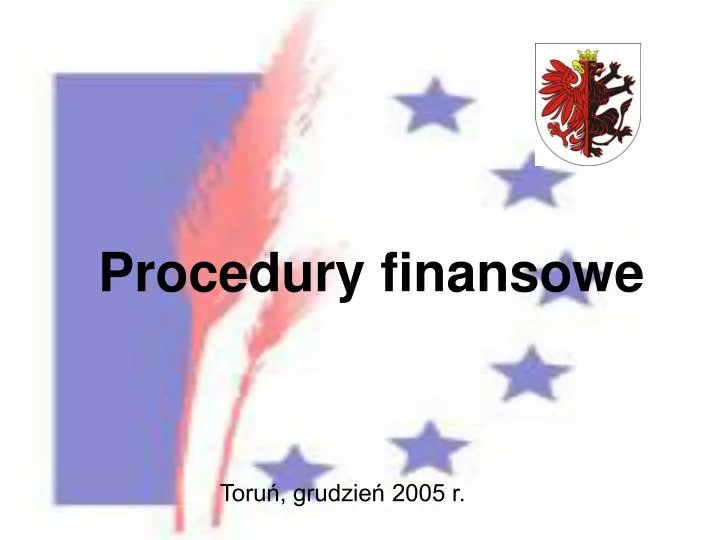 procedury finansowe