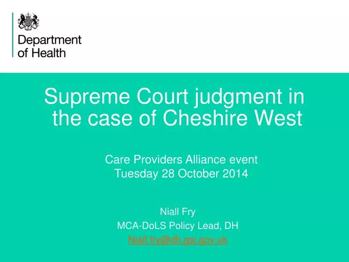 supreme court judgment in the case of cheshire west