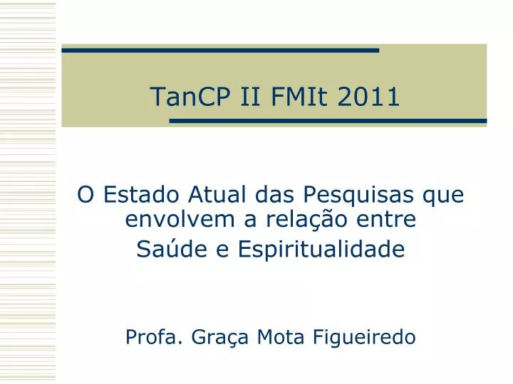 tancp ii fmit 2011