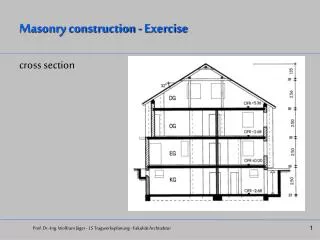 Masonry construction - Exercise