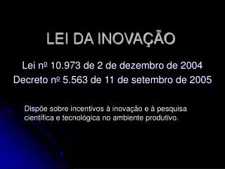 lei da inova o