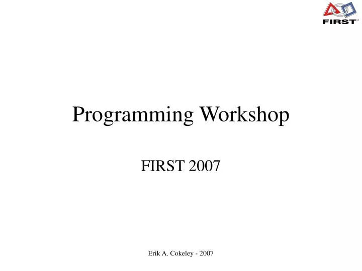 programming workshop