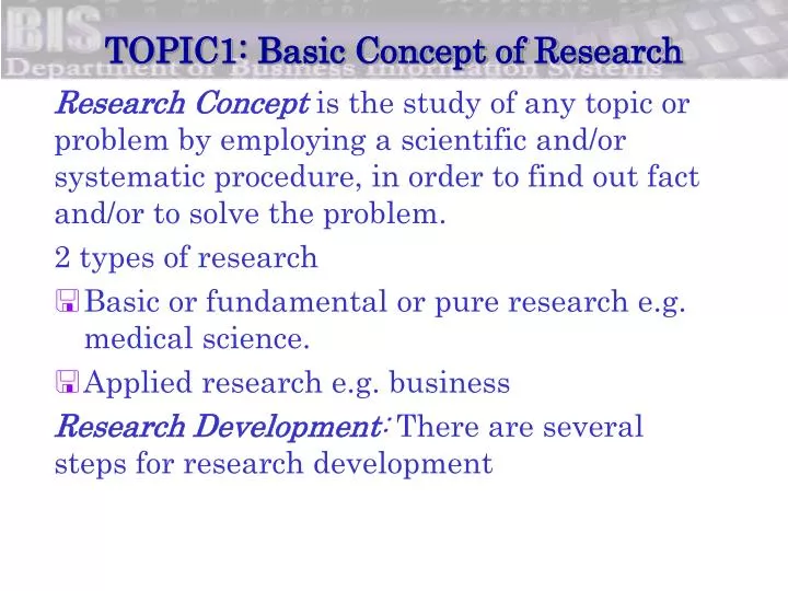 topic1 basic concept of research