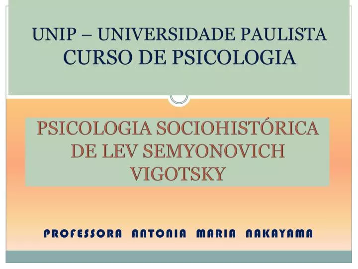 psicologia sociohist rica de lev semyonovich vigotsky