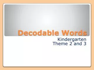 Decodable Words