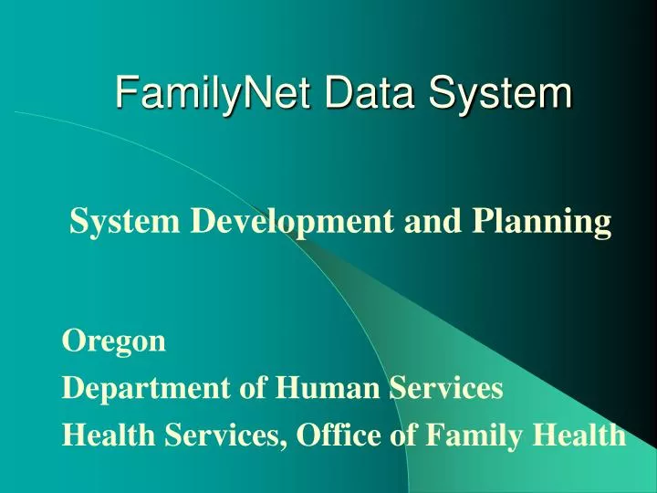 familynet data system