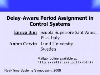 Delay-Aware Period Assignment in Control Systems