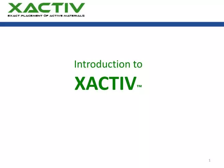 introduction to xactiv rev4