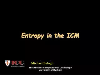 Entropy in the ICM