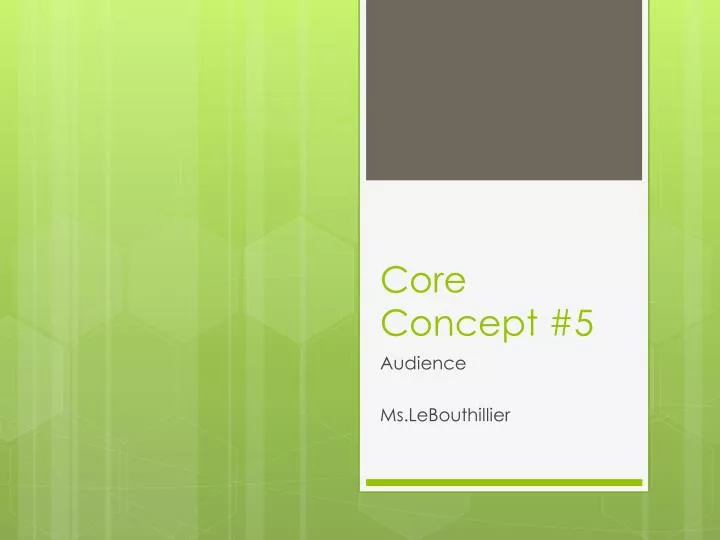core concept 5