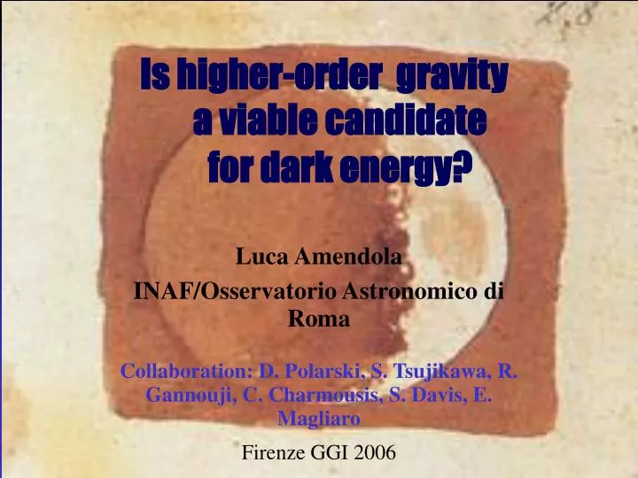 luca amendola inaf osservatorio astronomico di roma