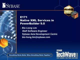 E171 Native XML Services in PowerBuilder 9.0