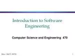Introduction to Software Engineering - slide 1