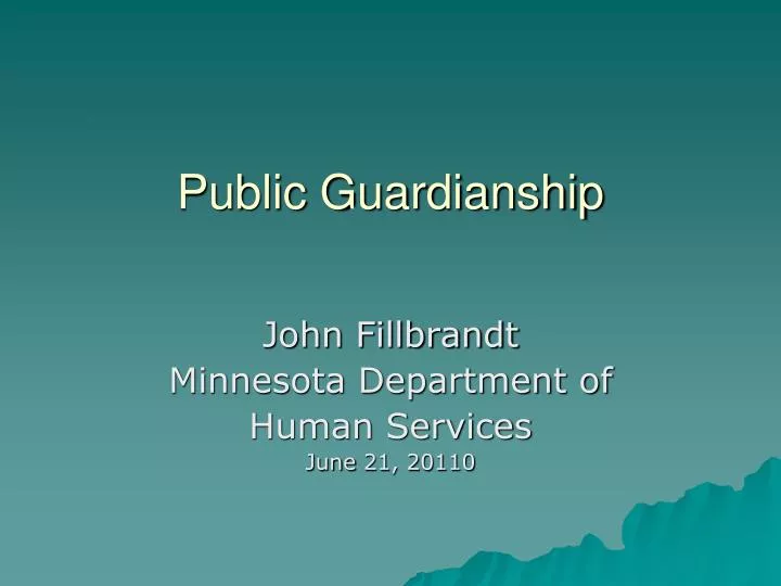 public guardianship