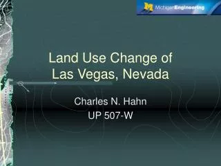 Land Use Change of Las Vegas, Nevada