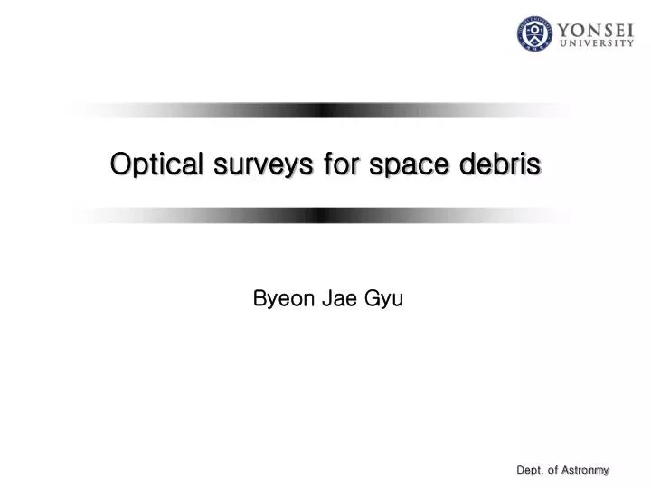 optical surveys for space debris