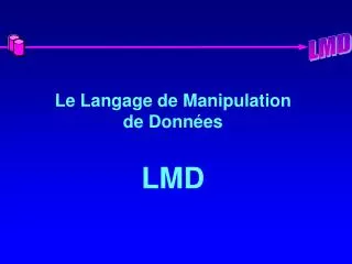 le langage de manipulation de donn es lmd