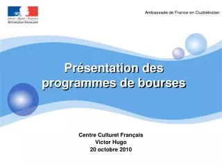 pr sentation des programmes de bourses