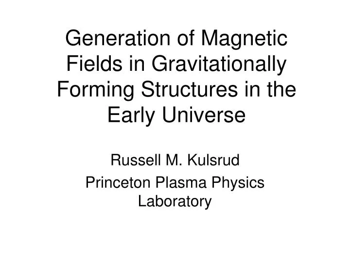 generation of magnetic fields in gravitationally forming structures in the early universe