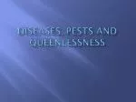 Diseases, Pests and queenlessness - slide 1