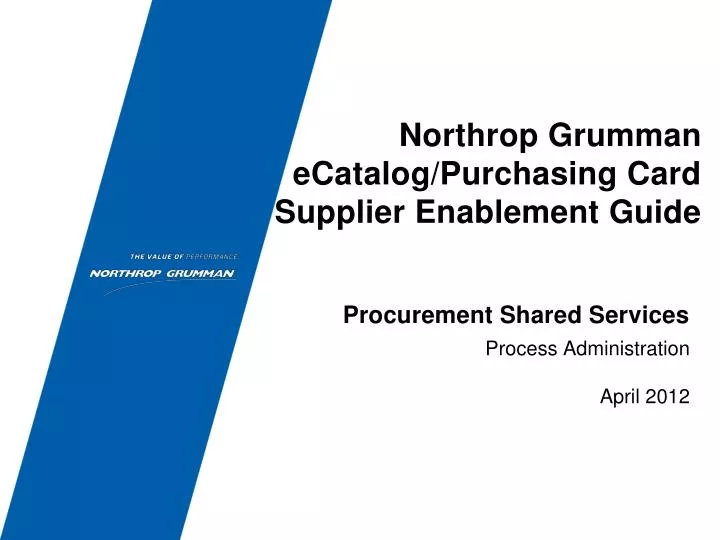 northrop grumman ecatalog purchasing card supplier enablement guide