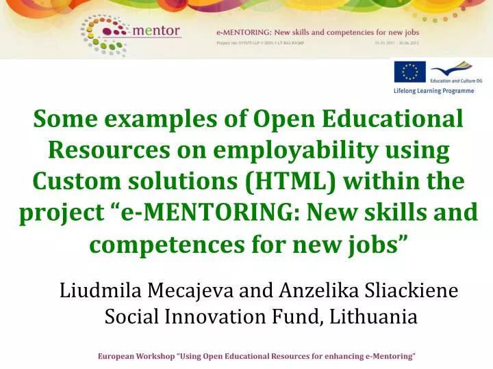 liudmila mecajeva and anzelika sliackiene social innovation fund lithuania