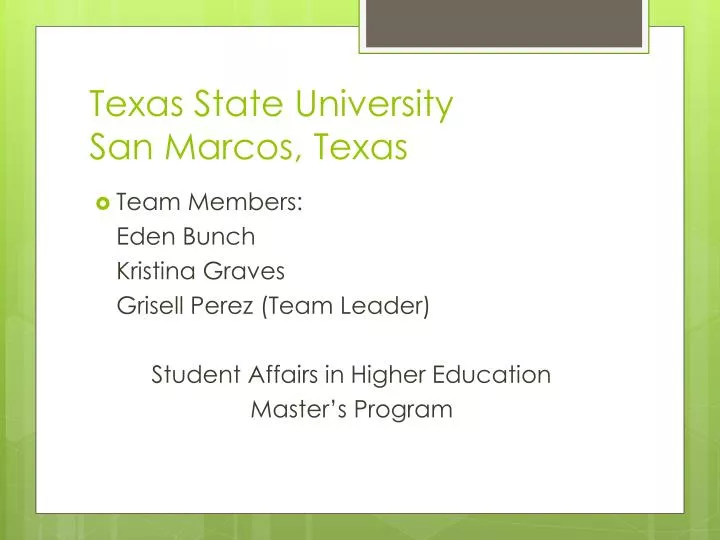 texas state university san marcos texas