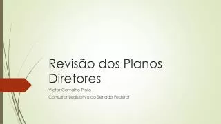 revis o dos planos diretores