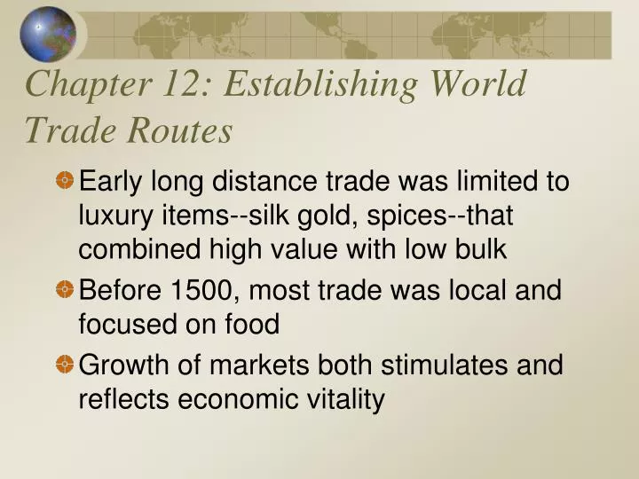chapter 12 establishing world trade routes