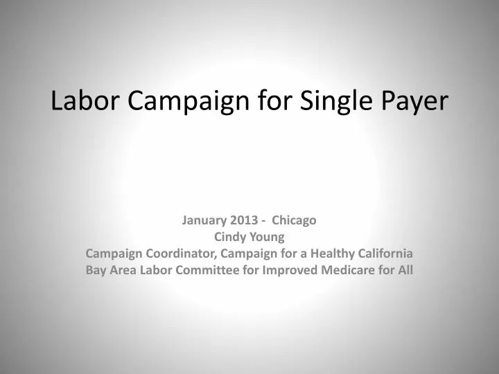 labor campaign for single payer