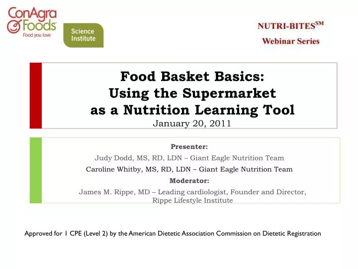 food basket basics using the supermarket as a nutrition learning tool january 20 2011