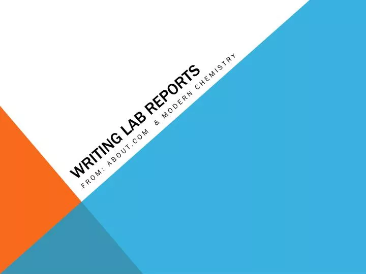 writing lab reports