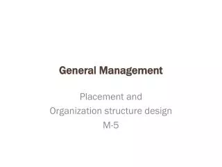 general management