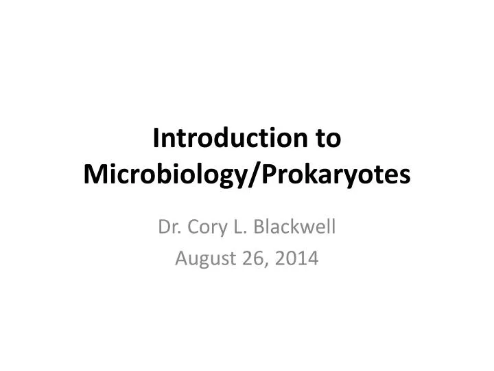 introduction to microbiology prokaryotes
