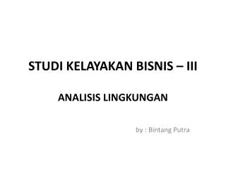 PPT - ANALISIS LINGKUNGAN BISNIS PowerPoint Presentation, Free Download ...