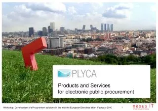 Products and Services for electronic public procurement