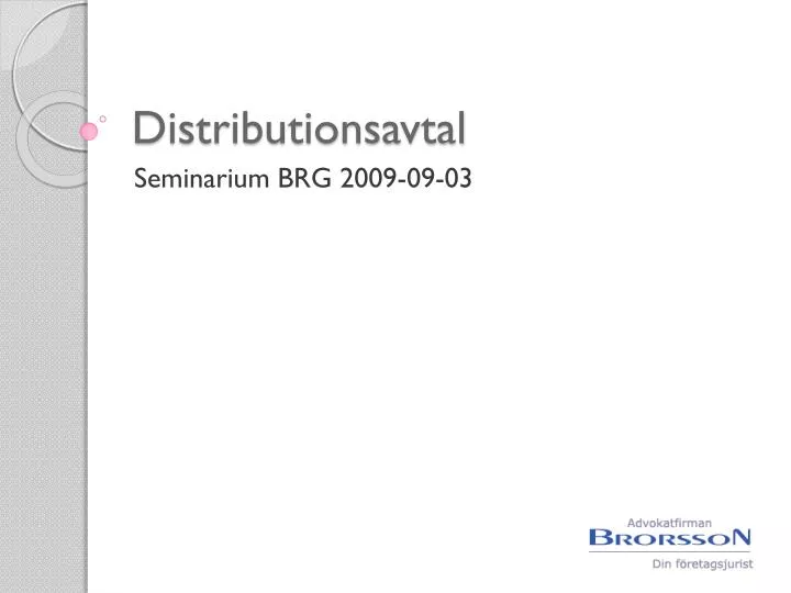 distributionsavtal
