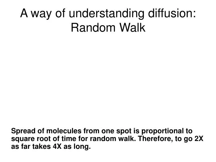 a way of understanding diffusion random walk