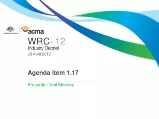 Agenda item 1.17