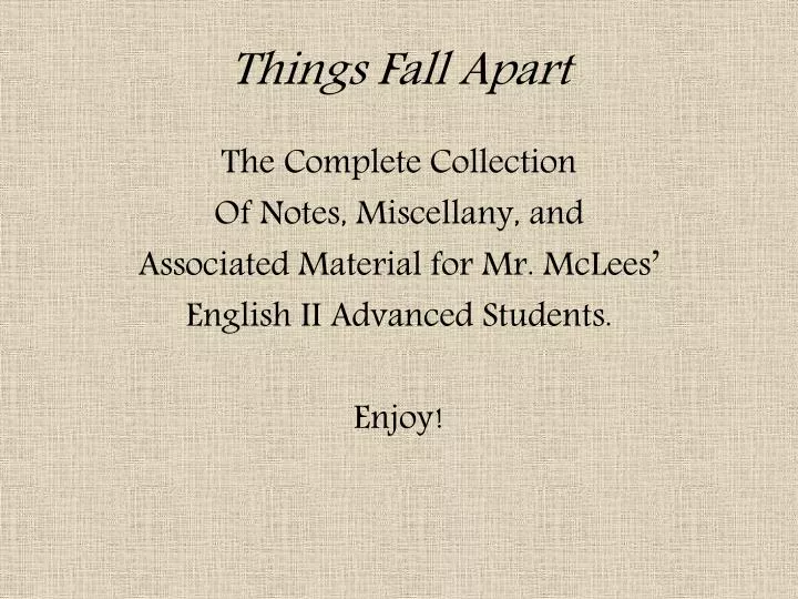 things fall apart