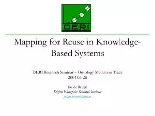 Mapping for Reuse in Knowledge-Based Systems