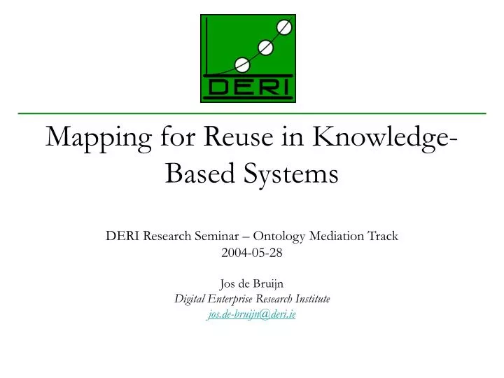 mapping for reuse in knowledge based systems
