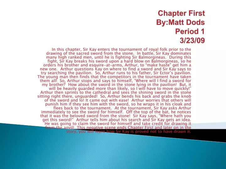 chapter first by matt dods period 1 3 23 09