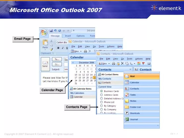 microsoft office outlook 2007
