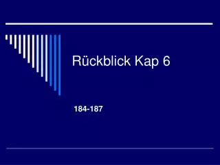 r ckblick kap 6
