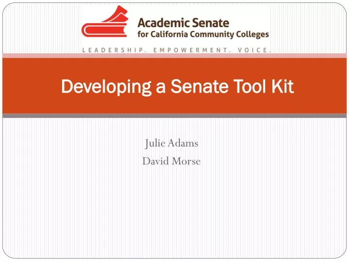 developing a senate tool kit